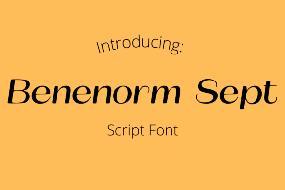 Benenorm Sept: A Warm Handwritten Font for Crafters