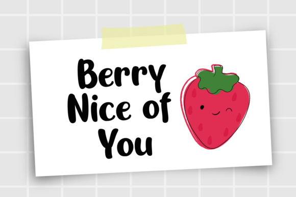 Berry Nice of You: A Friendly Handwritten Font for Brands