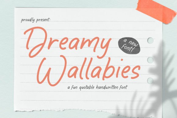 Dreamy Wallabies Font for Crafters