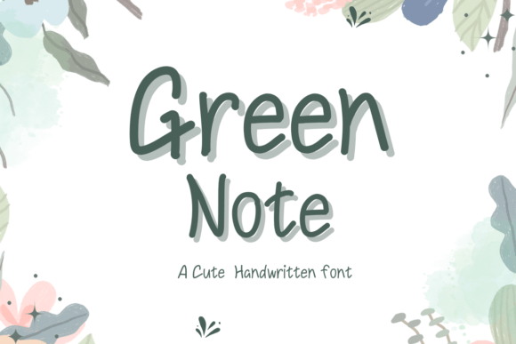 Green Note: A Handwritten Font for Clear Campaigns