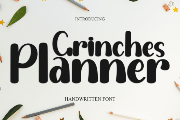 Grinches Planner: A Playful Font for Branding