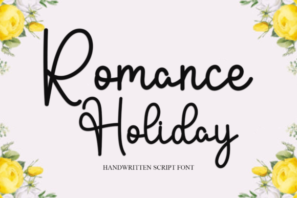 Romance Holiday: A Playful Handwritten Font for Branding