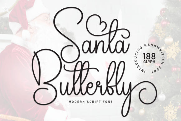Santa Butterfly Font for Small Business Branding