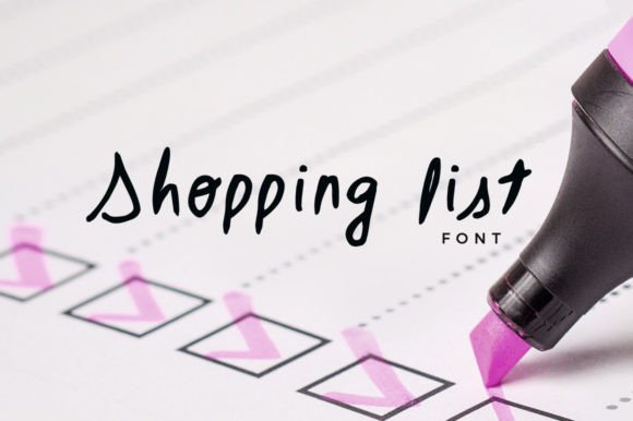 Shopping List Font for Web Design